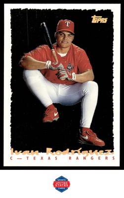 1995 Topps #324 Ivan Rodriguez CyberStats (Spectralight)