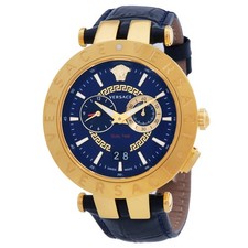 Versace V-Race Quartz Blue Dial Men's Watch VEBV00219