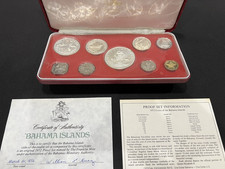 1971 Bahamas 9 Coin Sterling Silver Proof Set Franklin Mint + 1971  Trinidad 
