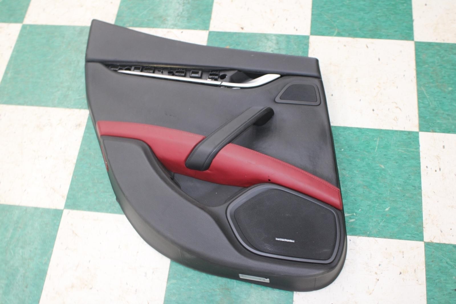 14-17 MASERATI GHIBLI Marrone Red Black Rear Left LR Door Trim Panel Unit OEM OE