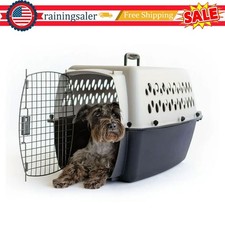 Pet Kennel 26" Dog Crate Plastic Travel Pet Carrier for Pet 15-25lb Small/Medium