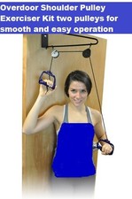 Overdoor Shoulder Pulley Exerciser Kit two pulleys for smooth and easy operation