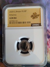 Moneda de platino Britannia G.Britain Pt10P 2020 1/10 oz