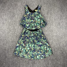PRINCESS VERA WANG Sleeveless Strap Cocktail Dress Green Floral Size 0