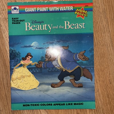 VINTAGE 1991 PAINT WITH WATER DISNEY BEAUTY AND THE BEAST GOLDEN