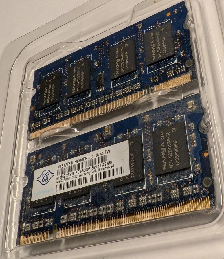 Nanya PC2-5300 DDR2-667 Computer Memory (RAM) 512 MB Capacity per