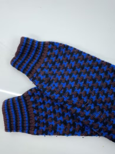 PRADA / Knit sweater (thick) / Size 46 / Wool / Blue / All-over pattern / UMA591 thumbnail 5