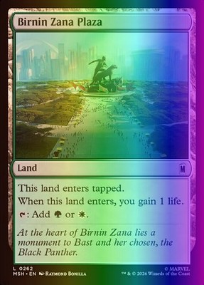 MTG Magic the Gathering Birnin Zana Plaza (262/499) Marvel Super Heroes NM FOIL