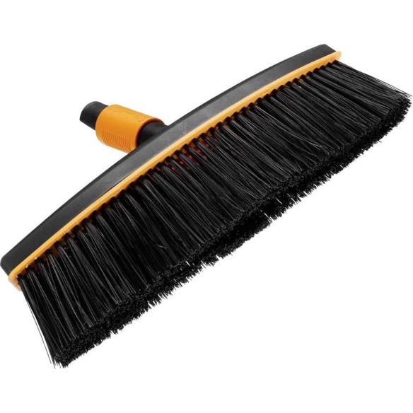 Fiskars QuikFit 1001416 - Scopa per pavimenti QuikFit 38 cm nero/arancione compa