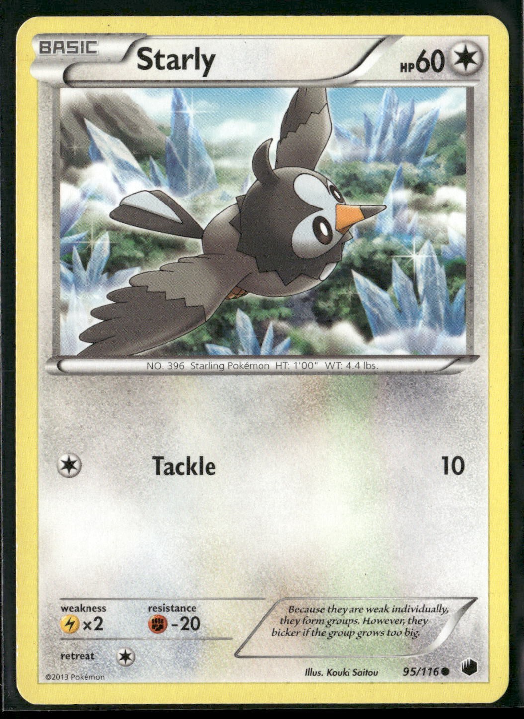 Starly 95/116 Common Plasma Freeze Pokemon Lightly Played