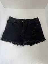Wax Jean Los Angeles Black frayed women s sho...