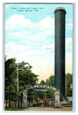 c1920s Postcard Water Tower Camp Leath Eureka Springs, Arkansas F92
