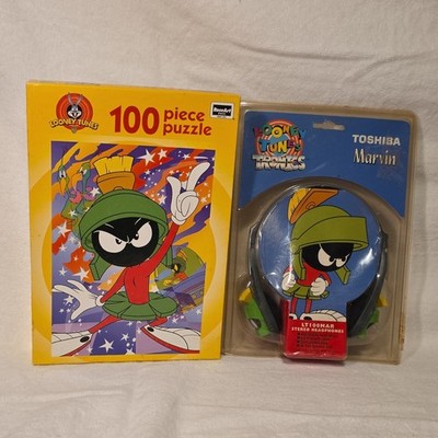 RoseArt Looney Tunes Marvin 100 Piece Factory Sealed Puzzle and Headset