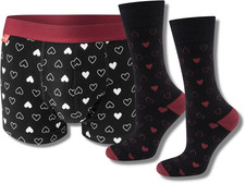 San Valentino Boxer Uomo Cotone + Calzini Divertenti Idee Regalo Mutande Calze 4