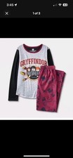 Harry Potter "Gryffindor" Pajama Set Size 7/8 Burgundy/Gray/Black