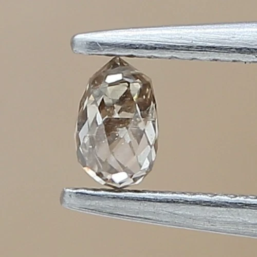 0.15cts 3.5 x 2 MM Brown Color Briolette Shape Bead Cut Fancy Natural Diamond - Image 4 of 4