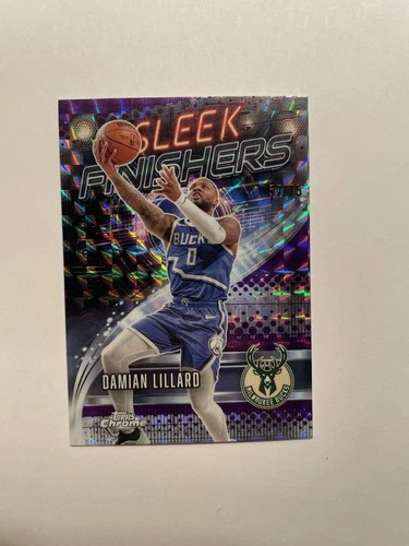2025 Topps Chrome Damian Lillard Refractors Purple Geometric (RAW)