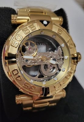 Invicta Subaqua Nebula Automatic Men's Watch w/ Skeleton Dial - 47mm, Gold 49506