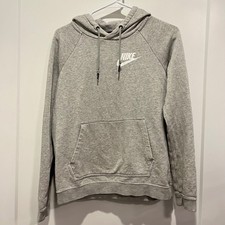 Nike Sportswear Essential Hoodie Mens Small Gray Fleece Pullover Sweatshirt