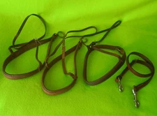 4 Piece Horse Tack LOT~3 Padded Leather Nosebands & Adjustable TIEDOWN~1 WEAVER