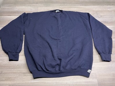 Vintage 90s Faded Blue Blank Discus Athletic Pullover Sweatshirt Sz XL USA Made