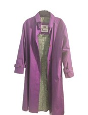 Vintage London Fog Women's Fog Purple Trenchcoat Size 14 Lined