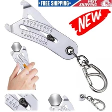 Portable Precise Thread Size Checker Keychain, Nut and Bolt Checker Keychain⊥