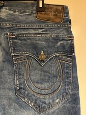 True Religion Men's Ricky Straight Jeans W34 L32. Original. Vintage.