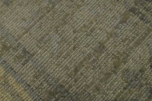 Handmade Beige Oushak Style Area Rug 5x8 Ft Transitional Bedroom Silk Carpet - Picture 8 of 13