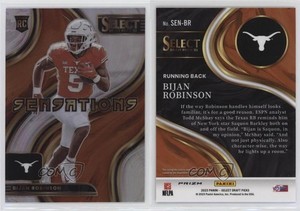 2023 Panini Select Draft Picks Sensations Silver Prizm Bijan Robinson Rookie RC