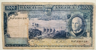 BILLET ANGOLA 1000 ESCUDOS 1970 Pick 98 (Côte en VF 45$)
