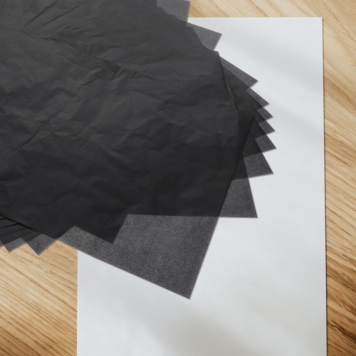 25 Sheets Carbone Bureau Papier Graphite Pour Calque De Transfert - Photo 6/12