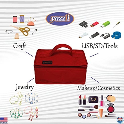 Yazzii 4 Pocket Crafter’s Organizer Tote – Arts & Crafts Storage Tote Bag - - Picture 5 of 6