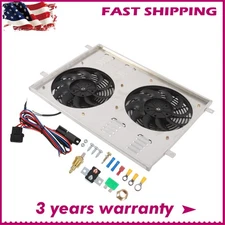 Aluminum Shroud 90W Fan For 1966-79 Ford Bronco F150 F250 F350 Truck Pickup V8
