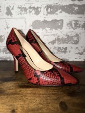 NINE WEST Tatiana Pump Red Multi Texture High Heels Shoes Flax3 5.5 M