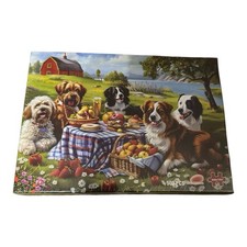 500-Piece Dog Picnic Jigsaw Puzzle   New Sealed