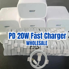 Type C Fast Charger Lot For iPhoneAir 17 16 15 14 12 11 20W USB-C Block PD Cable