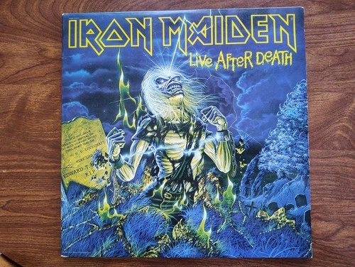 Iron Maiden Live After Death Vinyl Record (1985, 1st Press)