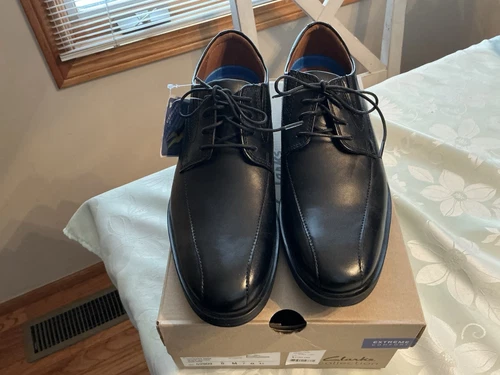 Clarks Whiddon Pace Oxford 26152909 Uomo Pelle Nera Taglia 8