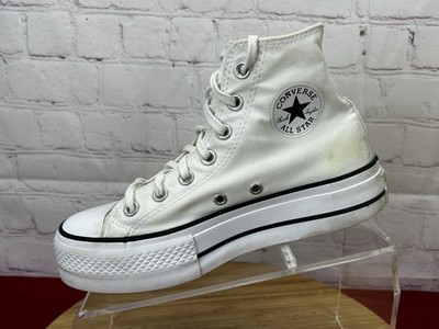 Converse All Star Chuck Taylor Womens Platform High Top Shoes Size 6 White