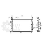 AVA Quality Cooling WasserküHler MotorküHler KüHlrippen GelöTet FüR Opel Meriva