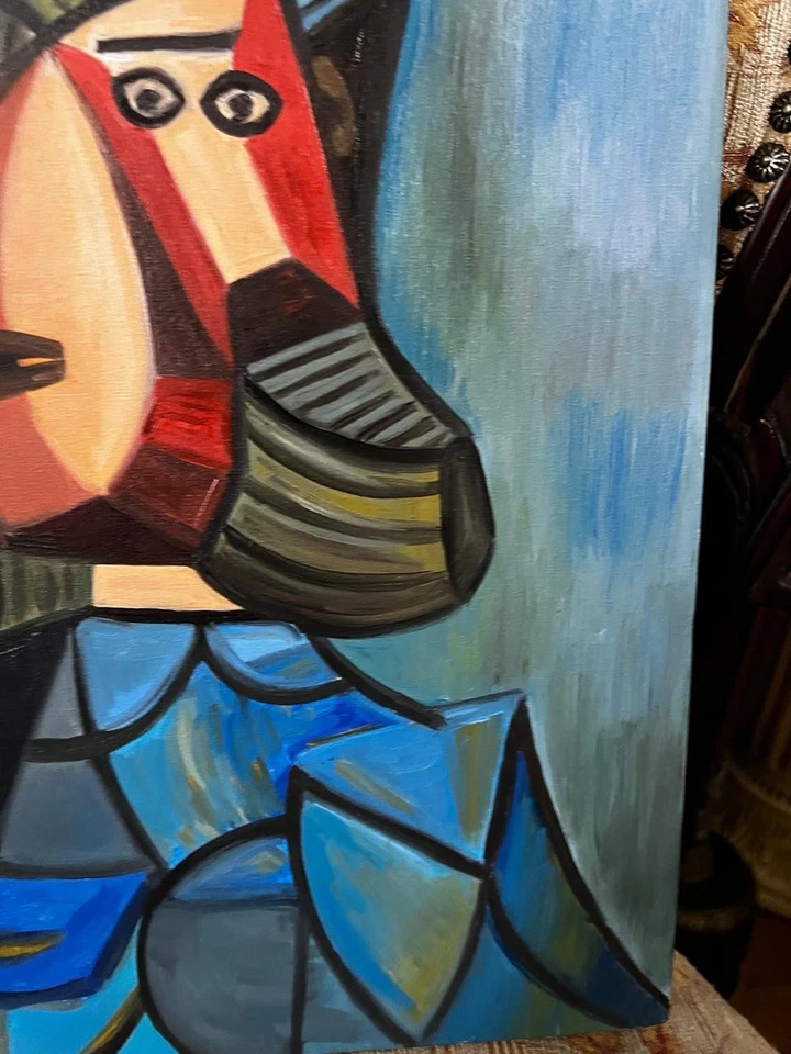 Pablo Picasso - Increíble pintura al óleo - Estampada - Firmada - A1 Foto 2 de 4