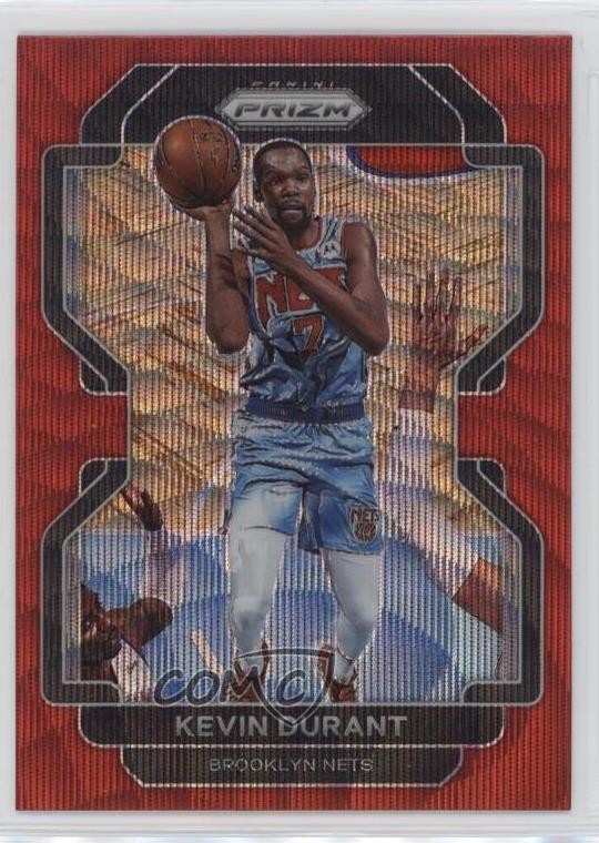 2021-22 Panini Prizm Ruby Wave Prizm Kevin Durant #120 4pa