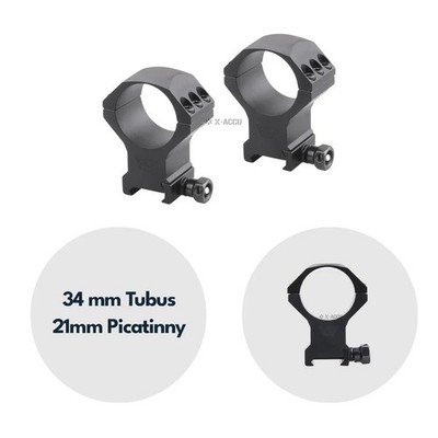 Vector Optics SCTM-54 X-Accu Mount for 34mm Tube, 21mm Picatinny, h=40mm for