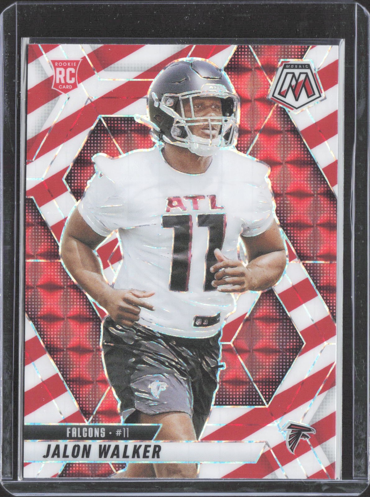 2025 Panini Mosaic #377 Jalon Walker Mosaic Red and White Stripe