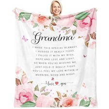 Grandma Gifts Throw Blanket Grandma Birthday Gift from 60" x 50" Pink-grandma