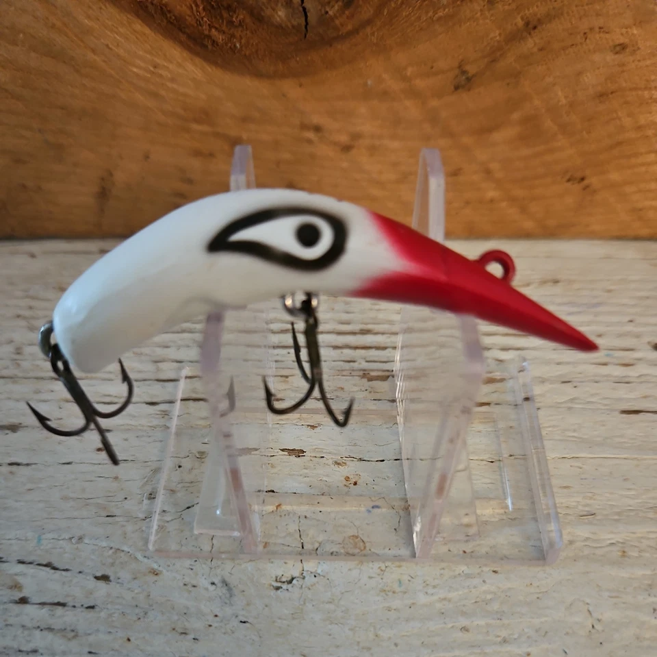 De colección UNFISHED Lazy Ike Corp. "LAZY IKE-2" #KL-2 RW. Señuelo cabeza roja/color blanco Foto 2 de 4