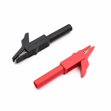 10Pcs Insulated Safety Multimeter Alligator Clips Electrical Test Tools with ...