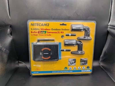 SecurityMan NiteCam2 2.4GHz Wireless Outdoor/Indoor Bullet Color Camera Kit
