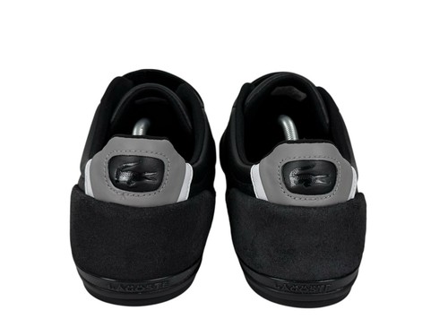 Lacoste Misano Strap Black Leather & Suede Sneakers Shoes Mens US 13 Casual - Picture 6 of 9